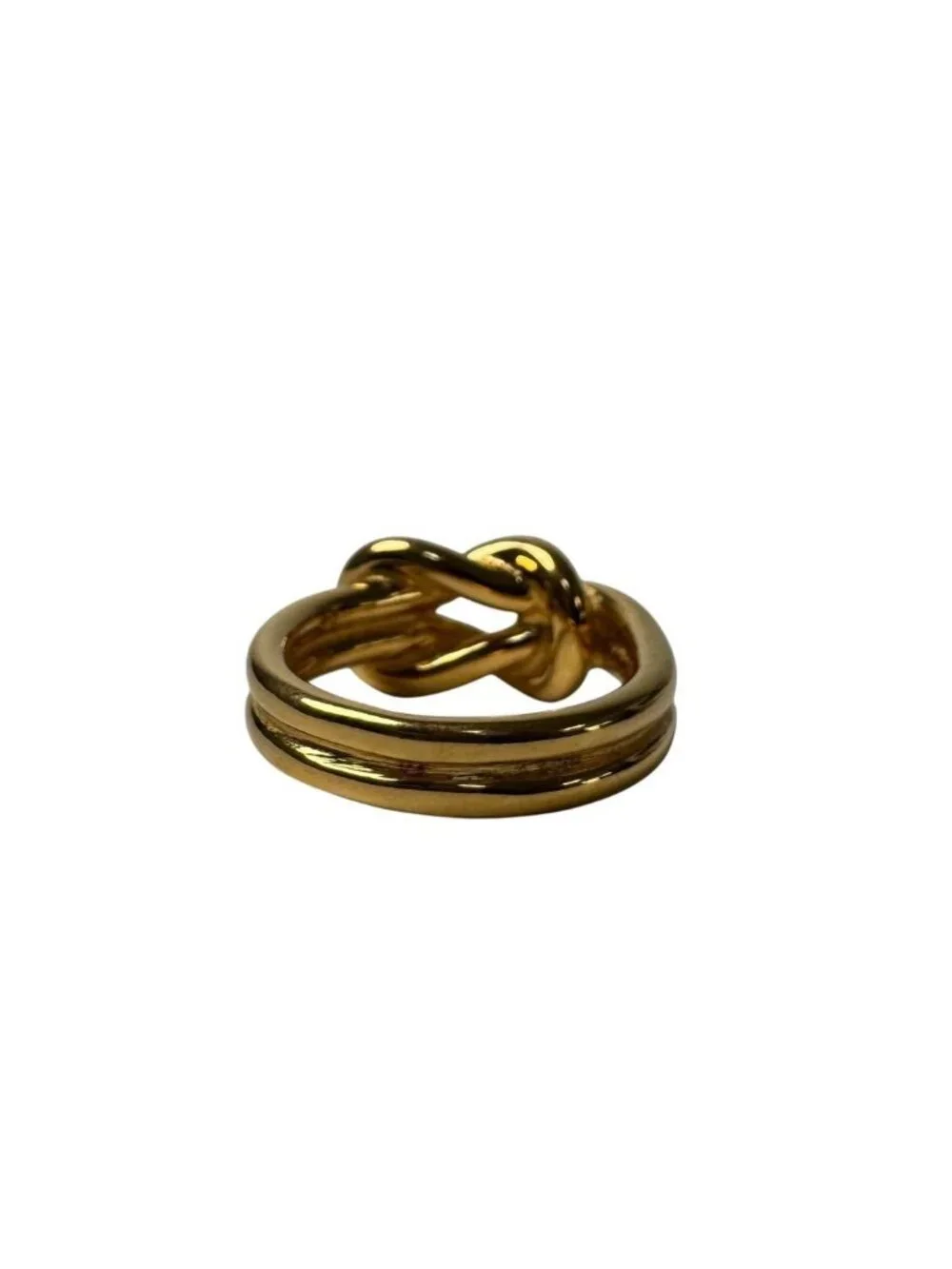 Hermes Head Scarf Ring Gold